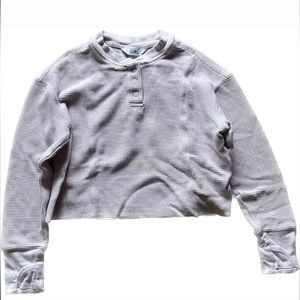 Pink athleta girls cropped sweater